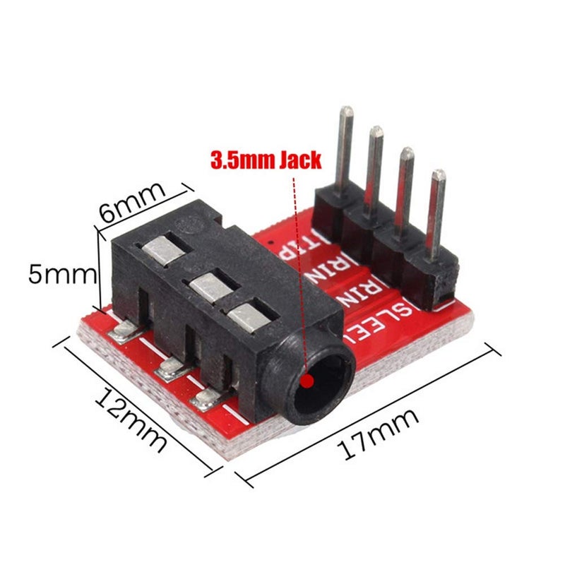 Onyehn TRRS 3.5mm Audio Jack,Breakout Headphone Video Audio MP3 Jack Module for Arduino (8 Pack) - Image 5